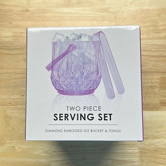 Fancy Ice Bucket and Tongs - Picture 1 of 4